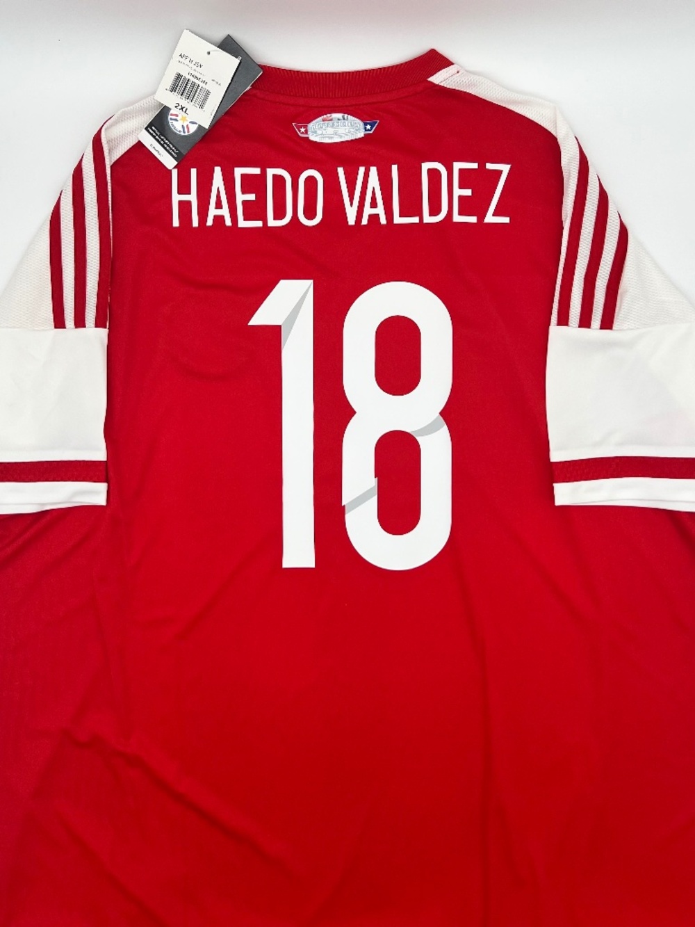 Paraguay 2015/2016 Home Haedo Valdez #18 Authentic adidas Jersey XXL Red White